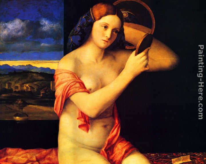 Young Woman at her Toilet painting - Giovanni Bellini Young Woman at her Toilet art painting